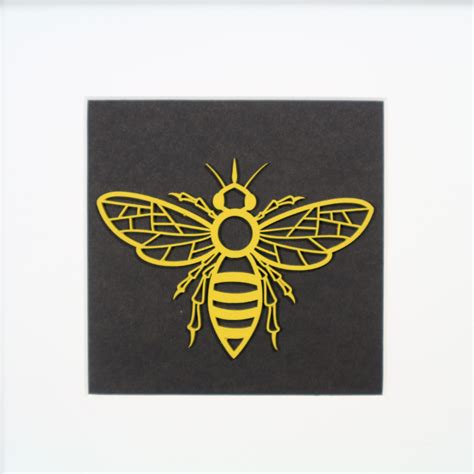 Framed Woodcut Bee Picture The Market Co