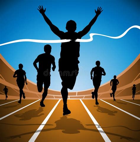 Olympic Race Winner stock vector. Illustration of race - 22932366