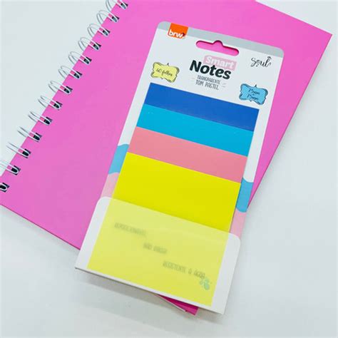 Notas Transparentes Tonos Pastel Brw Papeleria Ideal