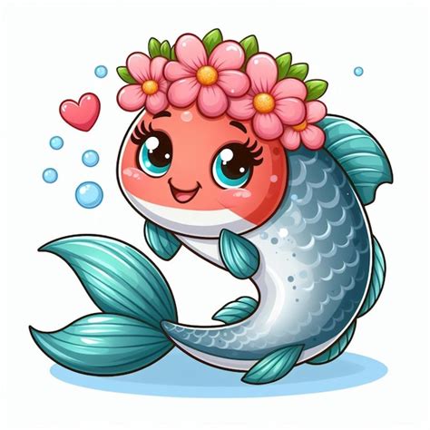 Premium Vector Cute Salmon Fish Vector Cartoon Illustration