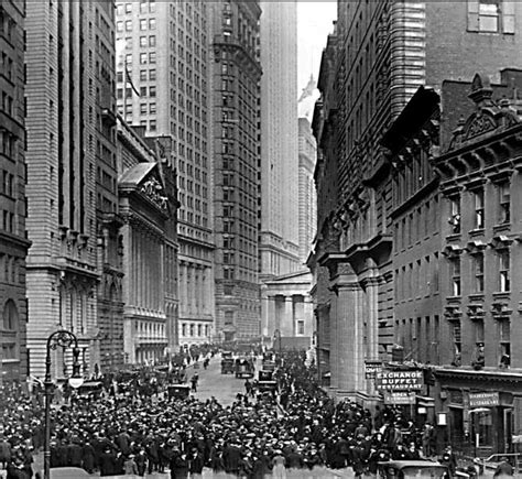 Black Tuesday On Wall Street Financial District Of New York City