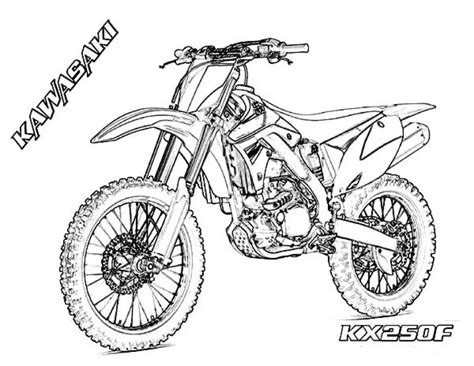 Coloriage Kawasaki Kx F Moto Cross Dessin Gratuit Imprimer