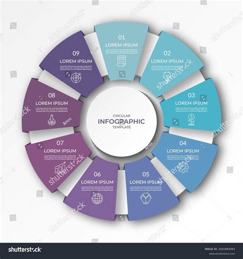 Infographic Circular Diagram 9 Options Parts Stock Vector Royalty Free 2501869363 Shutterstock