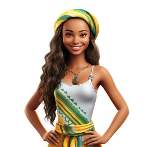 Festive expression 3d brazilian girl | Premium AI-generated image