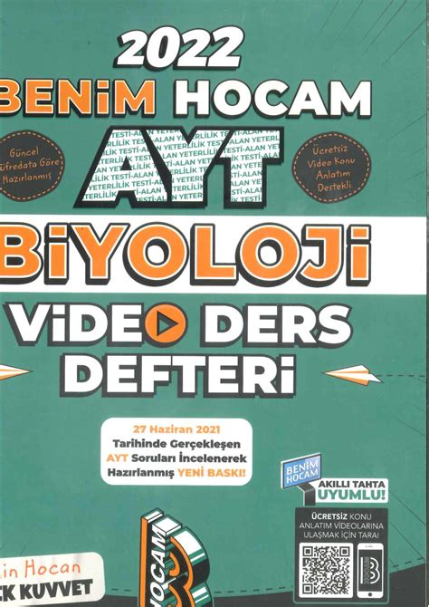 AYT Biyoloji Video Ders Notları BENİM HOCAM YAYINLARI Limon