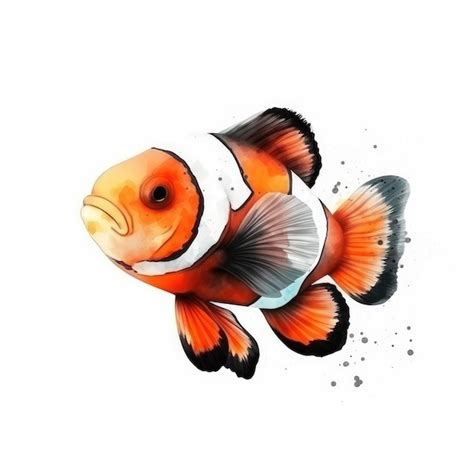 Desenho Digital Minimalista De Um Peixe Palha O Bonito Em Fundo Branco