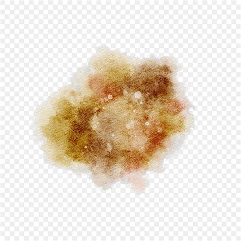 Ink Smudge PNG Transparent Brush Brown Yellow Ink Smudge Watercolor