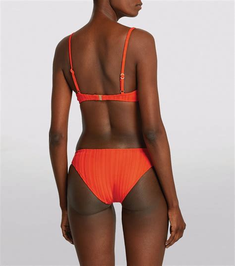 Solid Striped Red Ribbed Eva Bikini Bottoms Harrods Uk