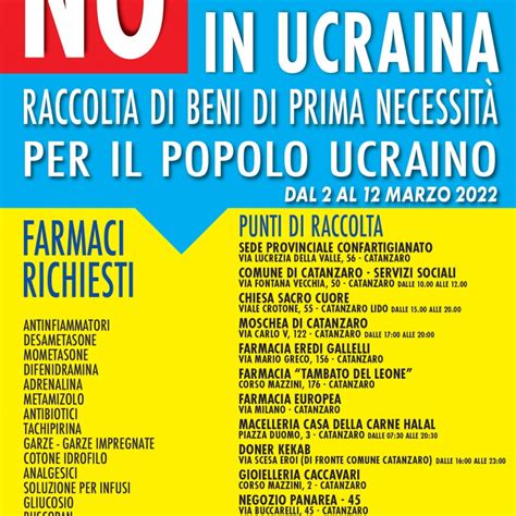 Catanzaro la città si muove per raccogliere e spedire beni di prima