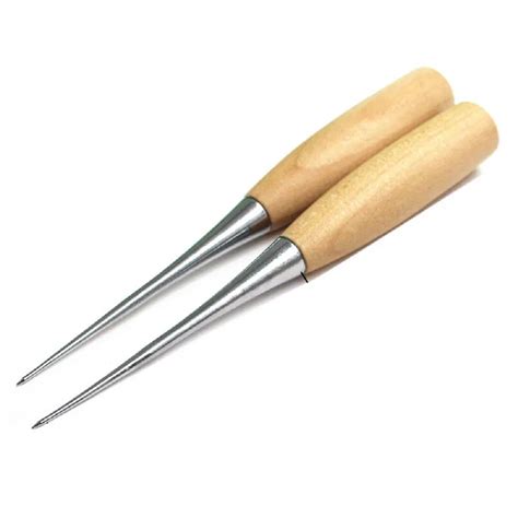 1pcs Wooden Handle Sewing Awl Speedy Hand Stitcher Sewing Awl Needle Tool-in Sewing Tools ...