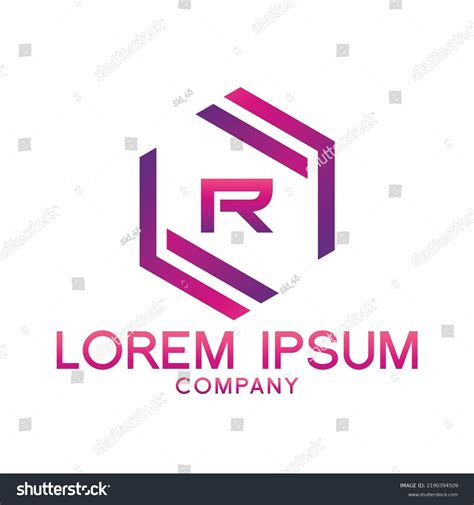 Letter R Line Logo Designcreative Minimal Stock Vector Royalty Free