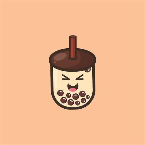 Premium Vector Funny Bubble Tea Boba Cute Design