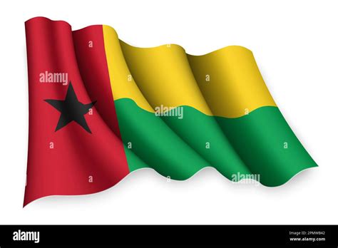 Realistic Waving Flag Of Guinea Bissau Stock Vector Image Art Alamy