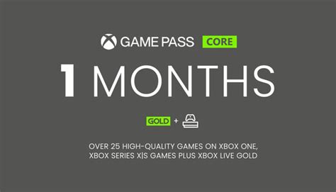 Buy XBOX GAME PASS CORE 1 MONTH STACKABLEGLOBALKEY