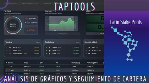 Análisis Taptools Plataforma de Gráficos y Seguimiento de Cartera