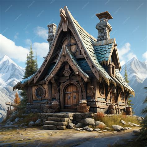 Premium Photo | Stylized Viking House