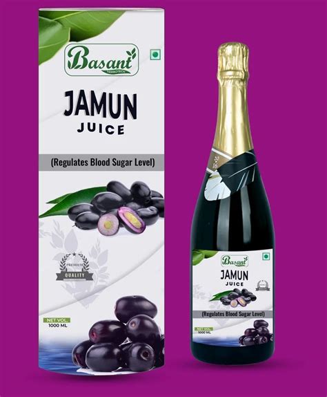 Basant Herbotech Red Herbal Jamun Juice Packaging Type Ml