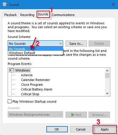 How To Turn Off System App Notification Sounds In Windows 10