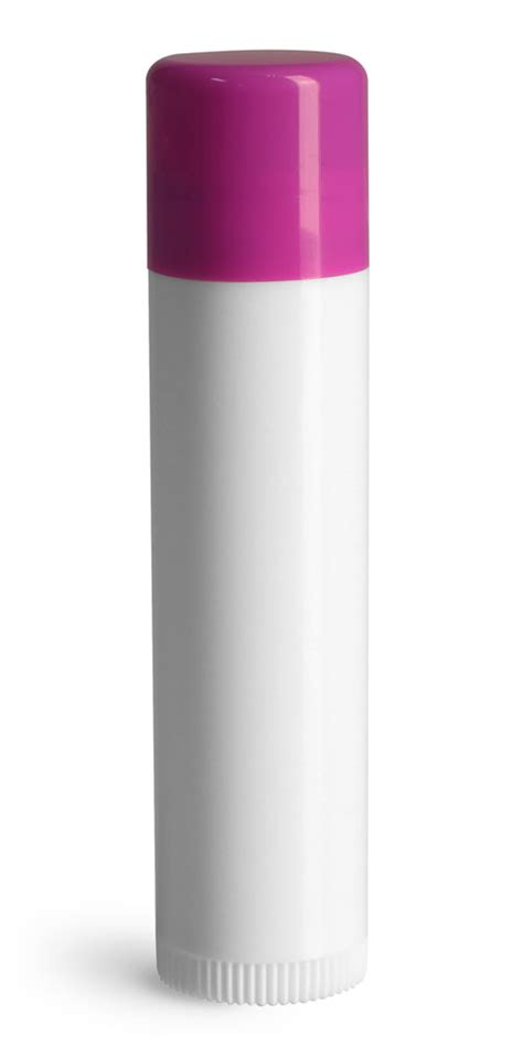 Sks Bottle And Packaging 15 Oz Purple Cap Lip Balm Tubes White Lip