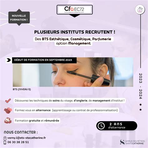 Recrutement Bts Esthétique Cosmétique Parfumerie Option Management