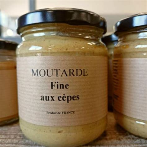 Moutarde fine aux cèpes 200g SARL Piments et Moutardes Périgord