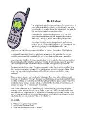 The Telephone Esl Worksheet By Tentere