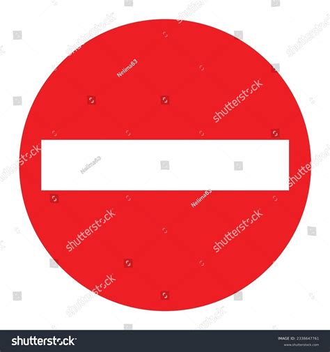 No Entry Road Sign Vector Royalty Free Stock Vector 2338647761