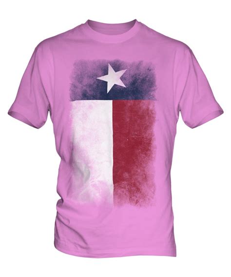 Texas State Faded Flag Mens T Shirt