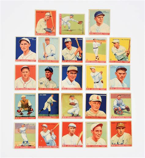 Lot Detail - LOT OF 23: VARIOUS 1933 GOUDEY BIG LEAGUE BASEBALL CARDS.
