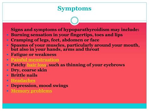 Ppt Hypoparathyroidism Symptoms Causes Treatment And More