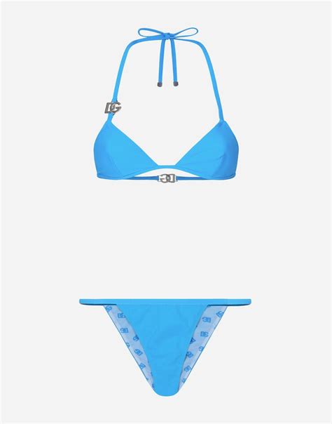 Dolce Gabbana Triangle Bikini With DG Logo REVERSIBLE