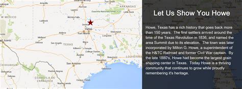 Texas Map Tall - Howe Community Facilities Development Corporation