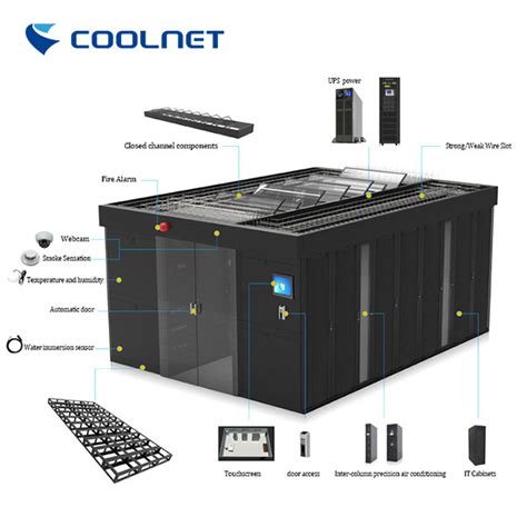 Cold Aisle Containment Prefabricated Modular Data Center Air Cooling