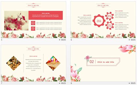 Floral Powerpoint Template Wedding Planner Powerpoint Flower Powerpoint ...