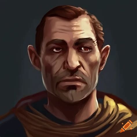 Headshot Of A Male Town Guard In Dnd Art Style On Craiyon