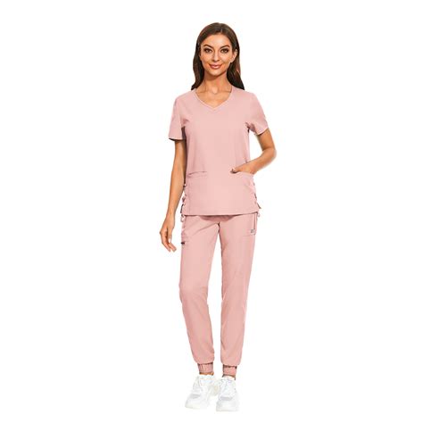 Niaahinn Scrub Suits Stretch Breathable Female Sets Jogger Nursing