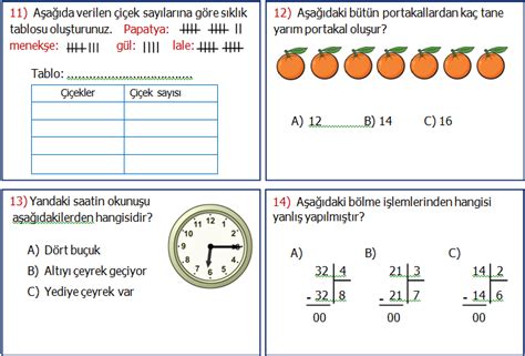 2 Sınıf Matematik Genel Değerlendirme 2 Meb Ders