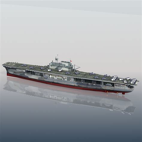 uss enterprise cv-6 big 3d model