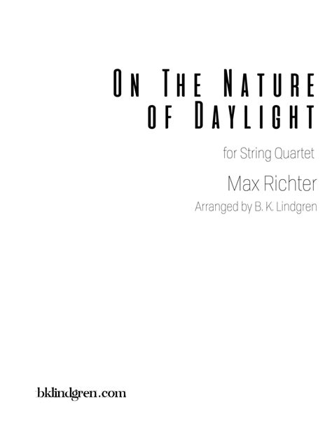 Rar Max Richter On The Nature Of Daylight Sheet Music Mobi Utorrent