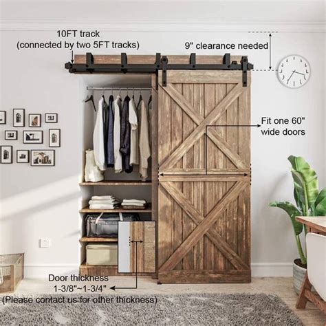 Ft Double Sliding Barn Door Hardware Trabahomes