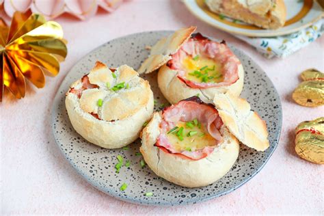 Gevuld Broodje Ei Met Ham En Bieslook Paas Recept Lekker En Simpel