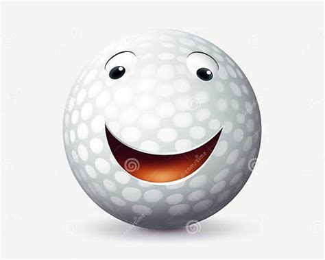 The Cartoon Icon is a Golf Ball. Stock Illustration - Illustration of ...