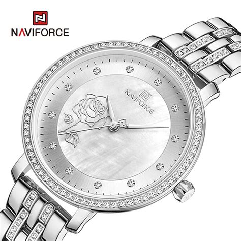 Naviforce Reloj De Pulsera De Cuarzo Para Mujer Accesorio Elegante Y A