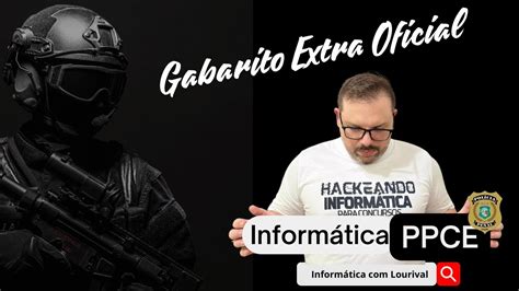 Gabarito Extra Oficial Ppce Inform Tica Lourival Concurso