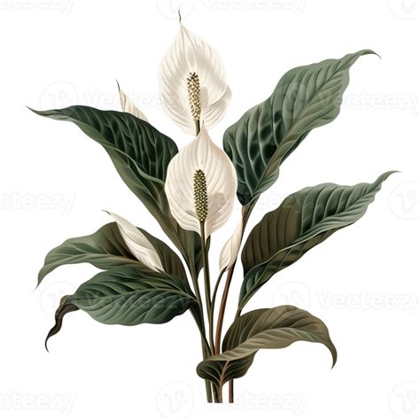 Ai Generated Isolated Illustration Of A Peace Lily Plant Pot 41450886 Png