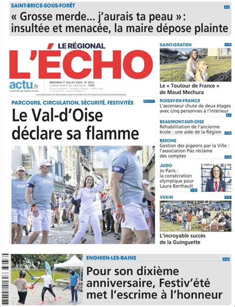 Newspaper L Echo De La Haute Vienne France Newspapers In France