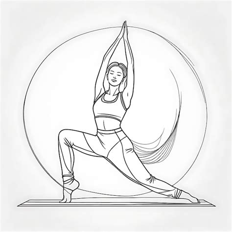 Premium Photo A Women Continuous Line Drawing Yoga Vector Illustration