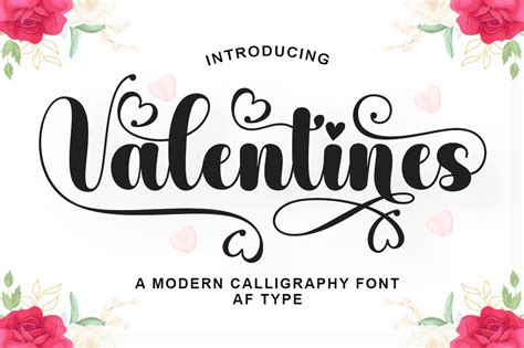 Valentines Font By Af Type · Creative Fabrica