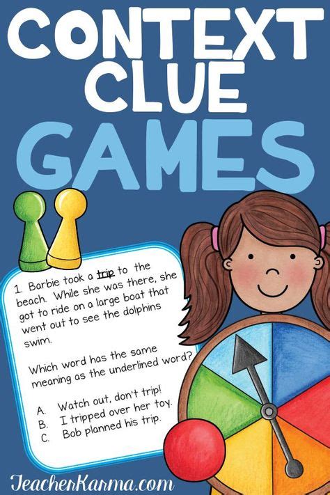 Context Clues Game Multiple Meaning Words Activity Context Clues