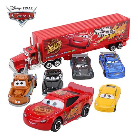 6 pçs set 3 Disney Pixar Carro Conjunto Carro de Brinquedo Caminhão Tio